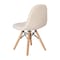 Flash Furniture 2PK Off-White Kids Faux Sherpa Chairs - Wood Legs, 2PK DL-DA2018-2-W-2-GG - alternate 9